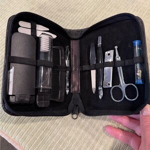 Men's Travel Grooming Kit with Black Case